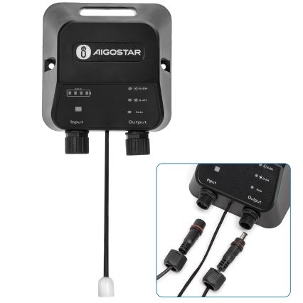 Aigostar - Світлодіодна люстра на сонячній батареї LED/35W/12V 3000 mAh 6500K діаметр 10 см + пульт дистанційного керування