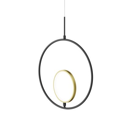 Aigostar - Світлодіодна підвісна люстра LED/15W/230V 6500K чорний/золотий