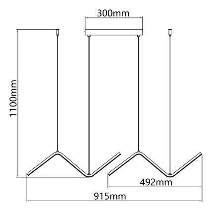 Aigostar - Світлодіодна підвісна люстра LED/23W/230V 2700K