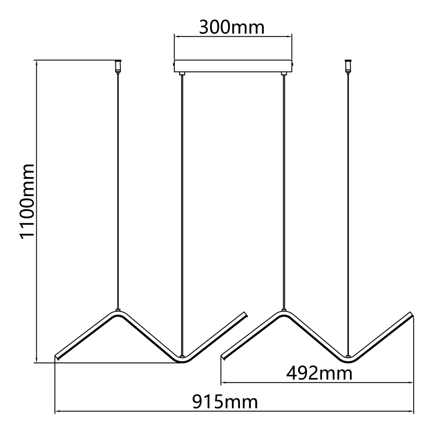 Aigostar - Світлодіодна підвісна люстра LED/23W/230V 2700K