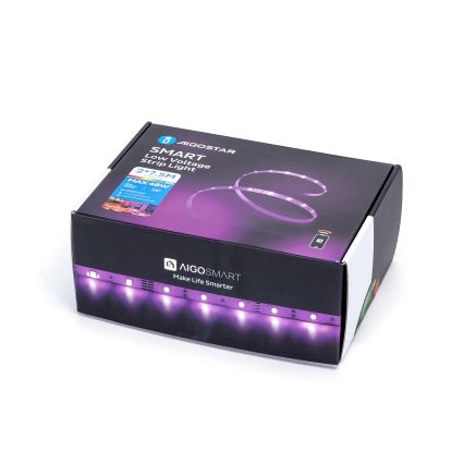 Aigostar - Світлодіодна RGBW стрічка з регулюванням яскравості LED/48W/12V 2x7,5 м Wi-Fi