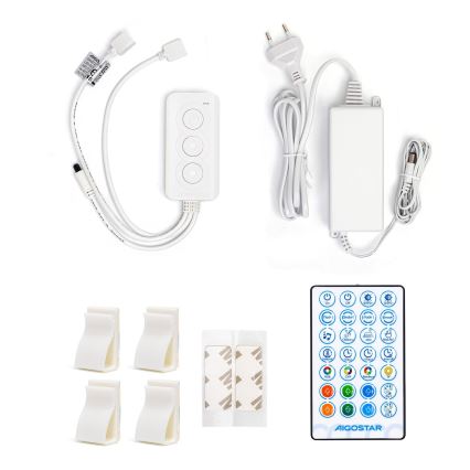 Aigostar - Світлодіодна RGBW стрічка з регулюванням яскравості LED/48W/12V 2x7,5 м Wi-Fi