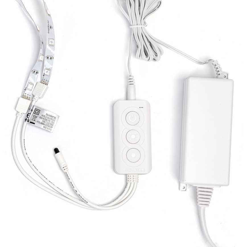 Aigostar - Світлодіодна RGBW стрічка з регулюванням яскравості LED/48W/12V 2x7,5 м Wi-Fi