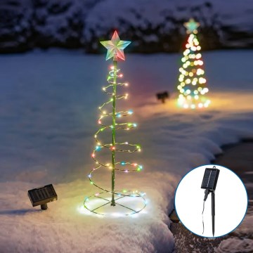 Aigostar - Світлодіодна сонячна різдвяна прикраса LED/0,26W/3,7V 75см IP65 багатокольорова