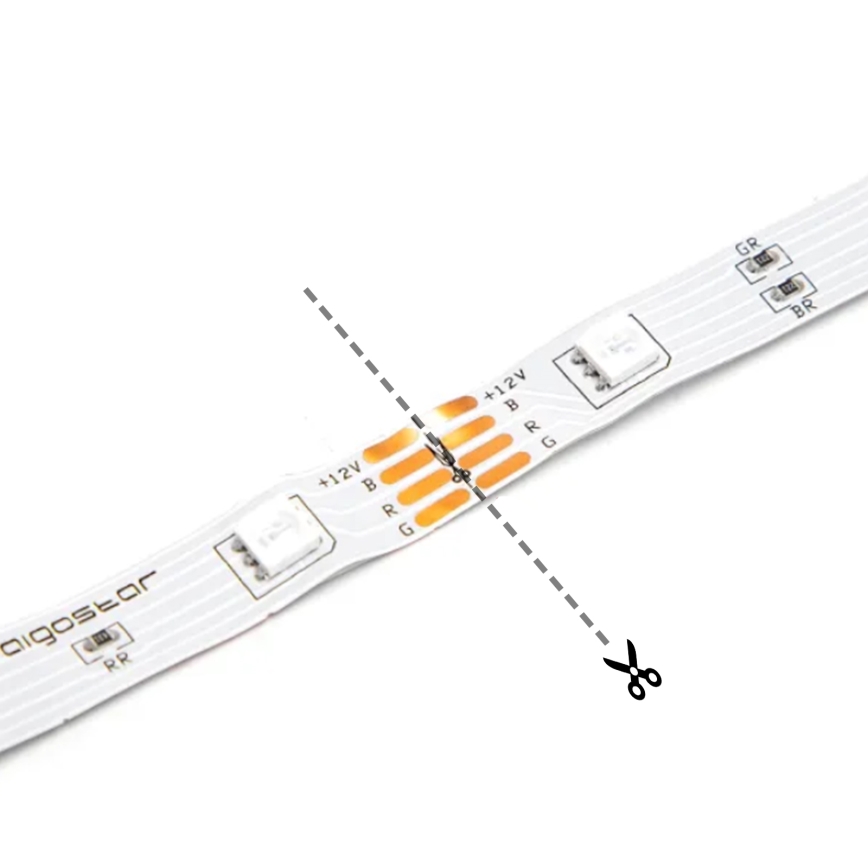Aigostar - Світлодіодна стрічка 2м LED/4,9W/5V 6500K IP65 чорний