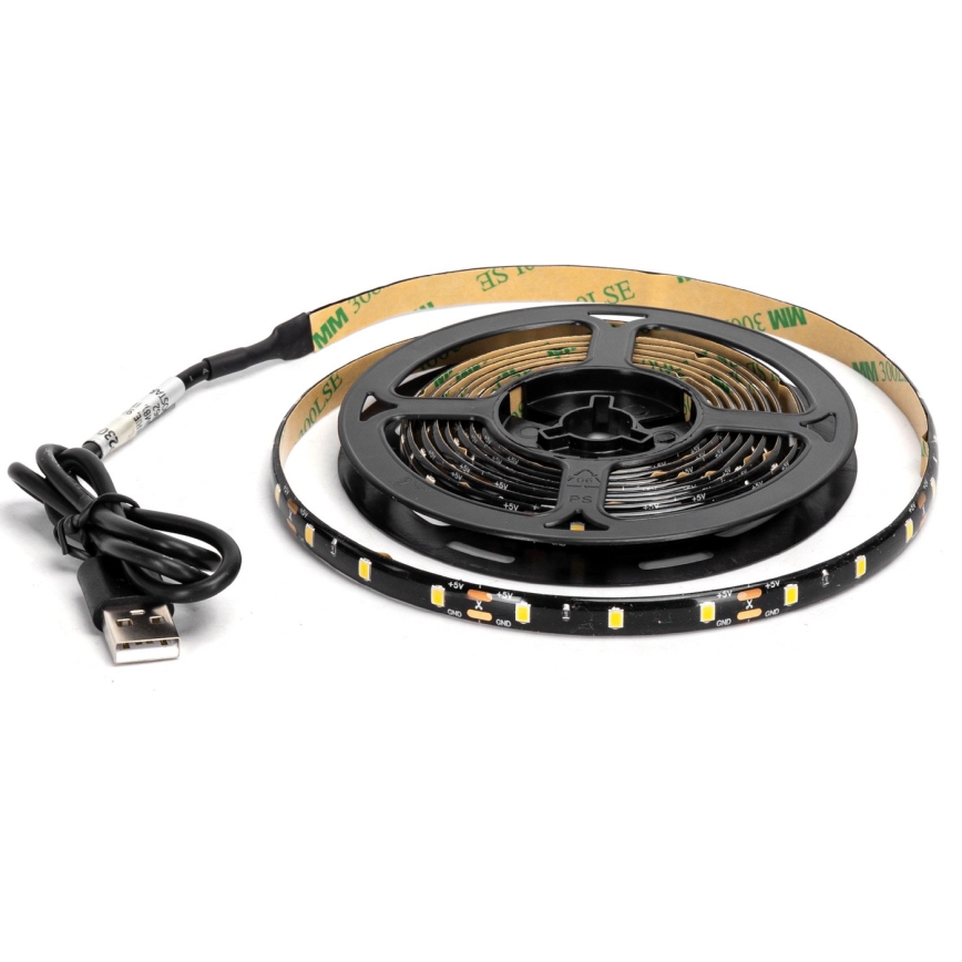 Aigostar - Світлодіодна стрічка 2м LED/4,9W/5V 6500K IP65 чорний