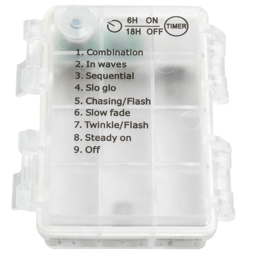 Aigostar - Світлодіодна вулична різдвяна гірлянда 100xLED/8 функцій/3xAA 4,5x1,5м IP44 холодний білий