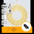 Aigostar - Світлодіодна вулична різдвяна прикраса 540xLED/6W/230V IP44, тепле біле світло, коло діаметром 45 см