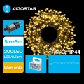 Aigostar - Світлодіодна вулична різдвяна гірлянда 200xLED/8 функцій 8м IP44 теплий білий