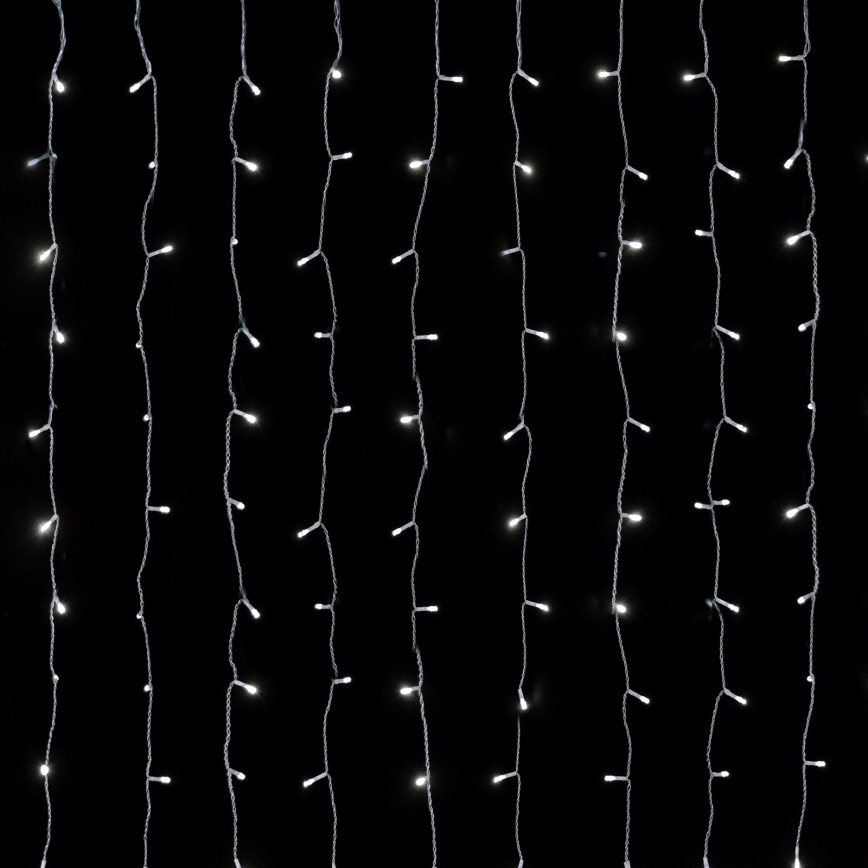 Айгостар - світлодіодна вулична різдвяна гірлянда, 288 світлодіодів, 8 режимів, 1,5×1,8 м, IP44, холодне біле світло