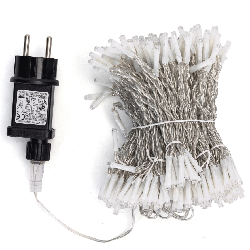 Айгостар - світлодіодна вулична різдвяна гірлянда, 288 світлодіодів, 8 режимів, 1,5×1,8 м, IP44, холодне біле світло