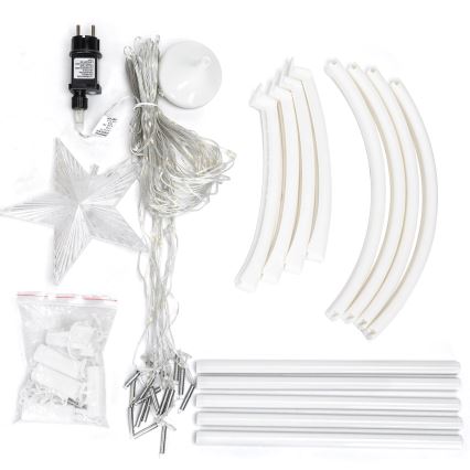 Aigostar - Світлодіодні вуличні різдвяні декорації LED/3,6W/230V 180 см IP44 холодний білий