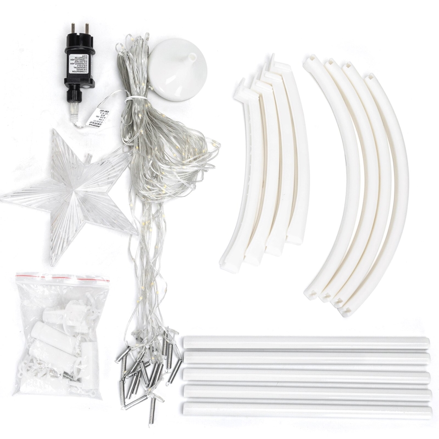 Aigostar - Світлодіодні вуличні різдвяні декорації LED/3,6W/230V 180 см IP44 холодний білий