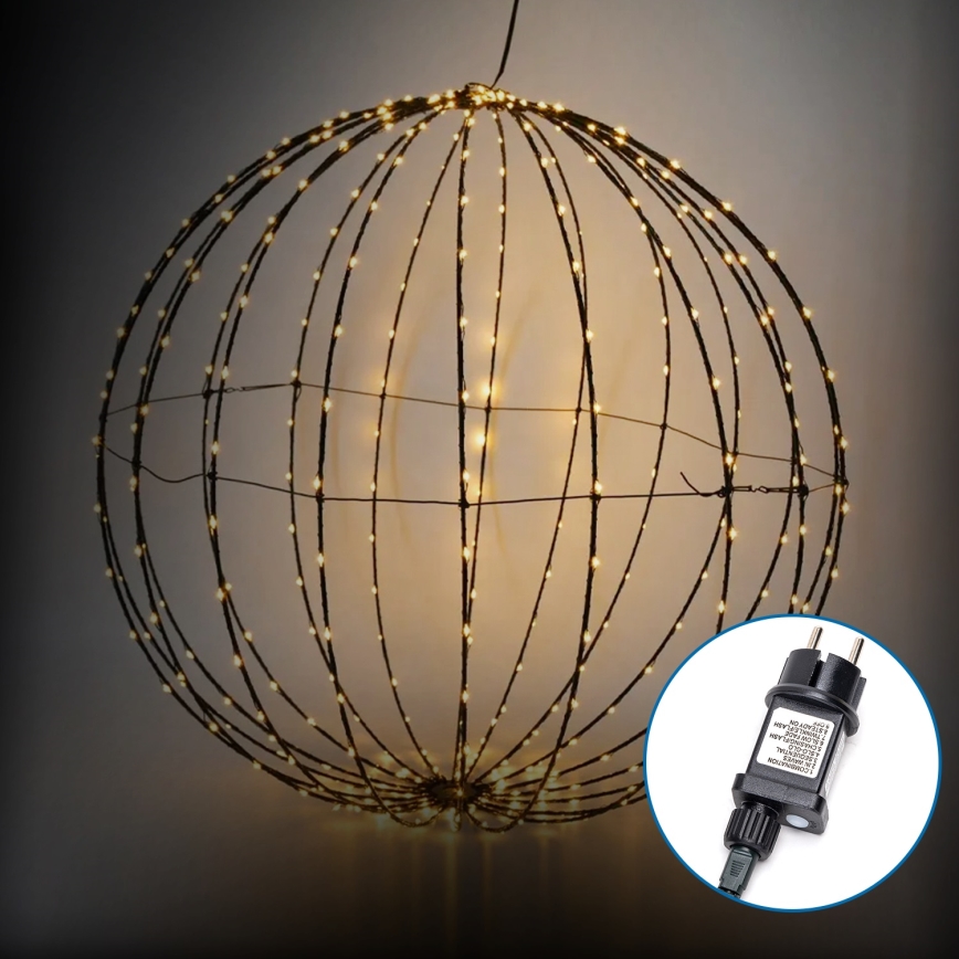 Aigostar - Світлодіодні вуличні різдвяні декорації LED/3,6W/230V сфера 30 см IP44 теплий білий