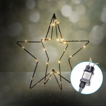 Aigostar-Світлодіодні вуличні різдвяні декорації LED/3,6W/230V зірка 30 см IP44 теплий білий