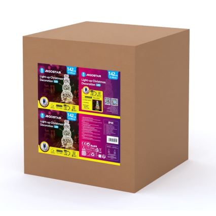 Aigostar - Світлодіодні вуличні різдвяні декорації LED/3,6W/31/230V 2700K 60 см IP44 сніговик