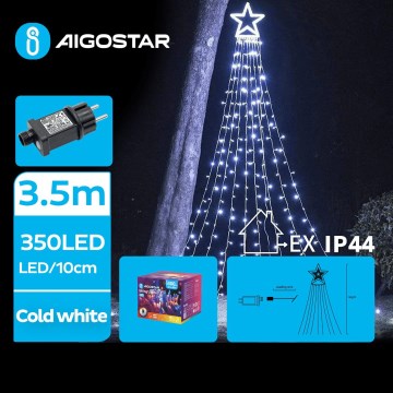 Aigostar - Світлодіодні вуличні різдвяні декорації LED/6W/230V 3,5 м IP44 холодний білий