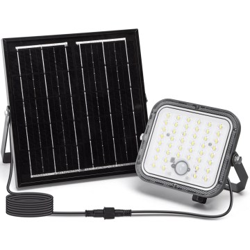 Aigostar - Світлодіодний димований сонячний прожектор із сенсором LED/80W/3,4V 6500K IP66 4000 mAh + дистанційне керування