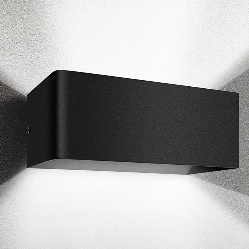 Aigostar - Світлодіодний настінний світильник LED/12,5W/230V 20x10 см чорний
