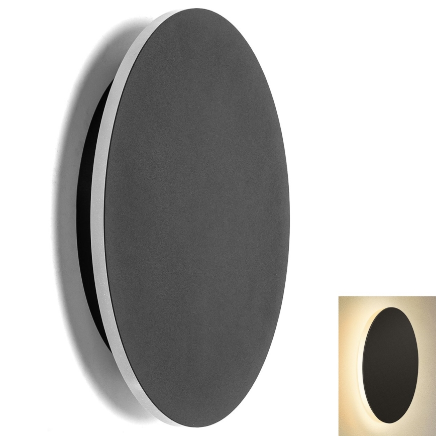 Aigostar - Світлодіодний настінний світильник LED/12W/230V 3000K 25 см чорний