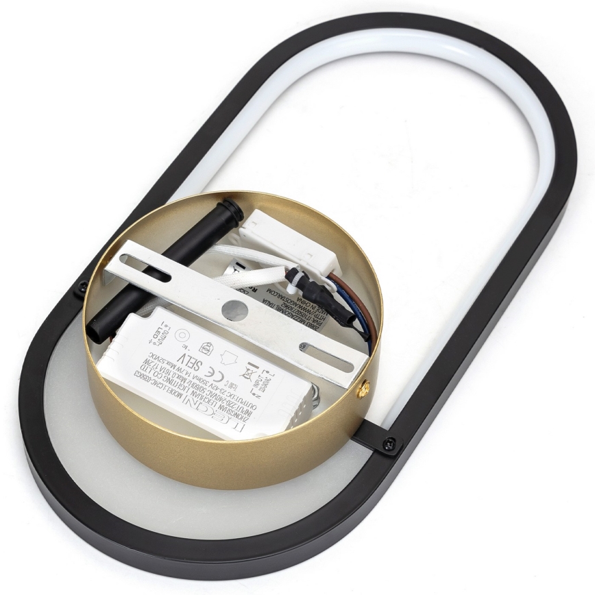 Aigostar - Світлодіодний настінний світильник LED/13,5W/230V 2700K чорний/золотий