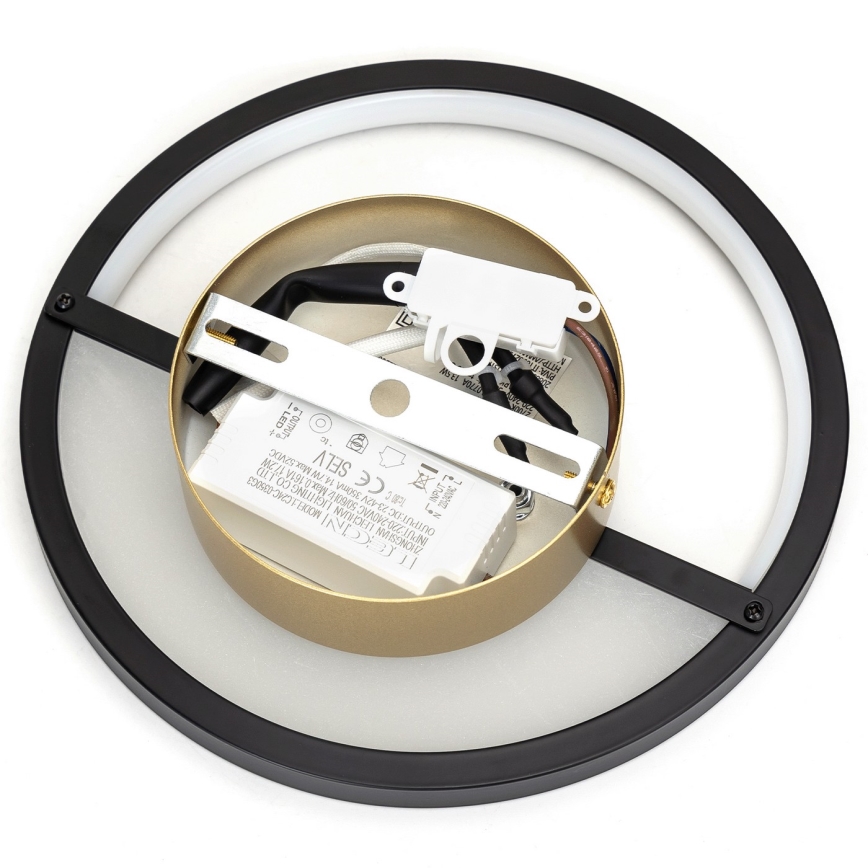 Aigostar - Світлодіодний настінний світильник LED/13,5W/230V 6500K чорний/золотий