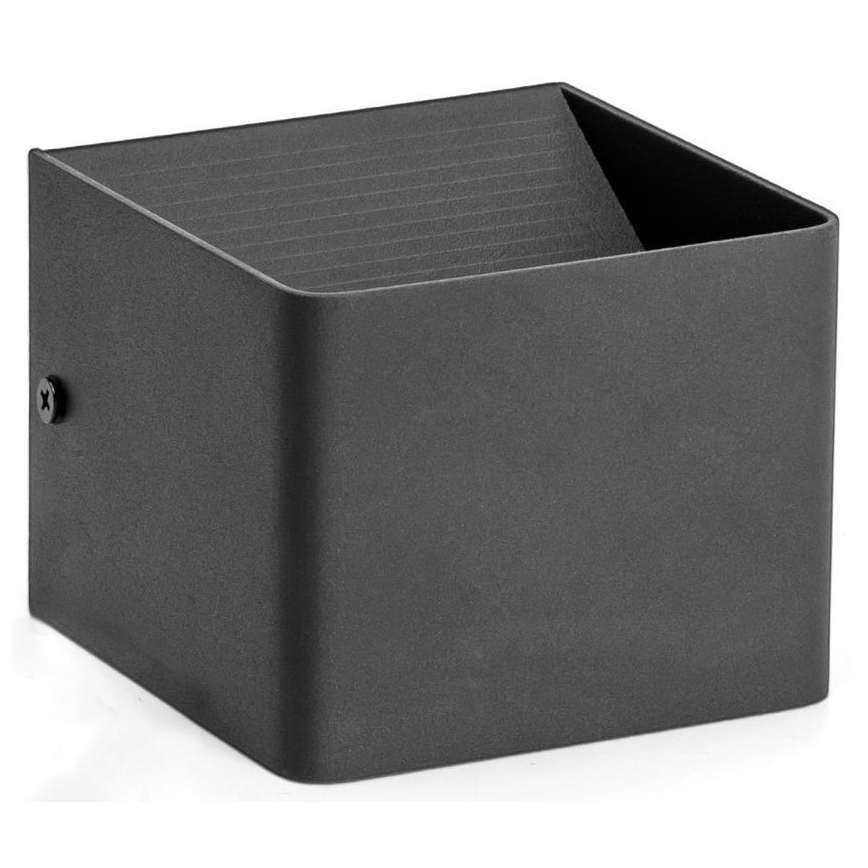 Aigostar - Світлодіодний настінний світильник LED/5,5W/230V 10x10 см чорний