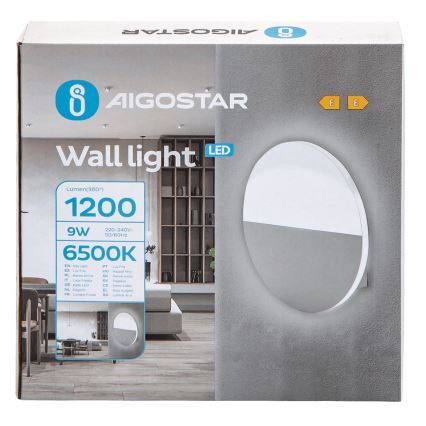 Aigostar - Світлодіодний настінний світильник LED/9W/230V 6500K білий