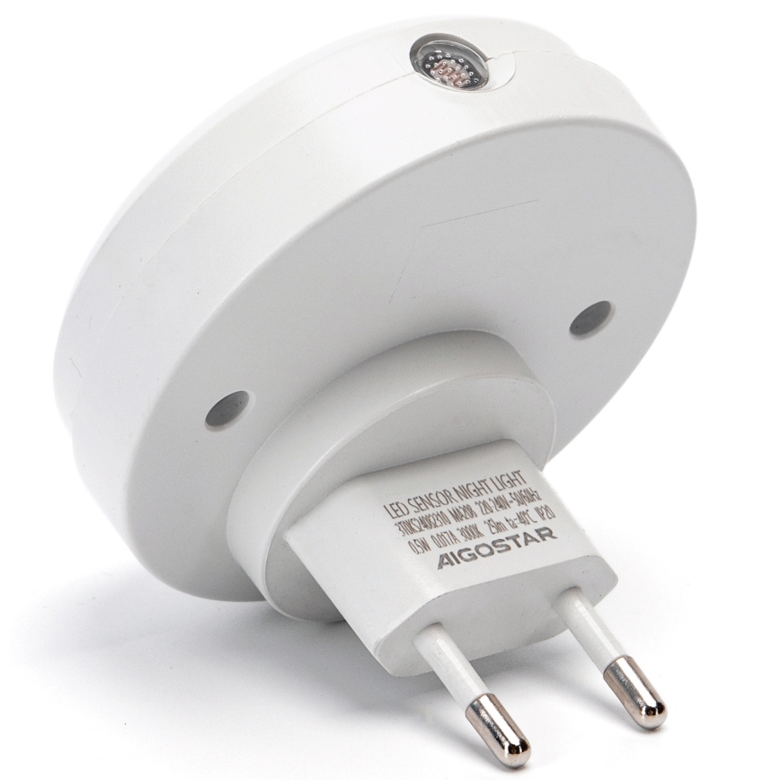 Aigostar - LED Нічник з датчиком освітленості LED/0,5W/230V 3000K