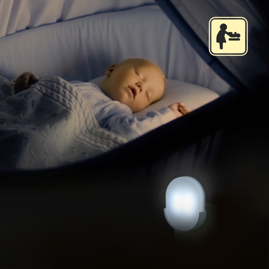 Aigostar - Світлодіодний нічник з сенсором LED/1W/230V 6500K овальний