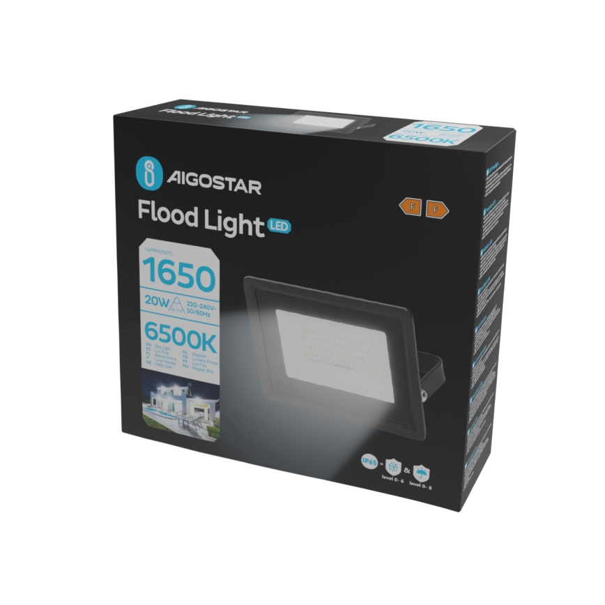 Aigostar - Світлодіодний прожектор LED/20W/230V 6500K IP65