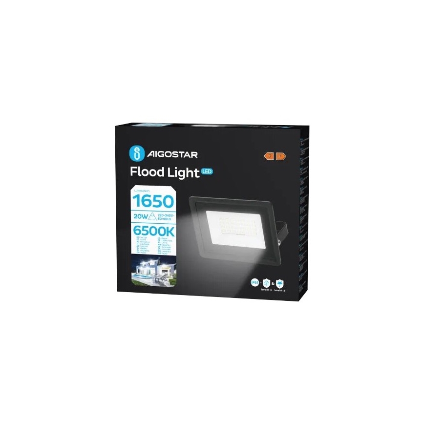 Aigostar - Світлодіодний прожектор LED/20W/230V 6500K IP65
