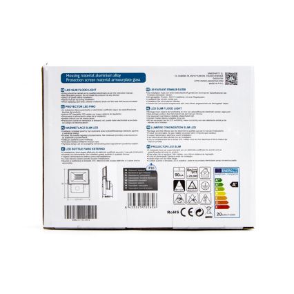 Aigostar - Світлодіодний прожектор з датчиком LED/20W/230V 4000K IP65 білий