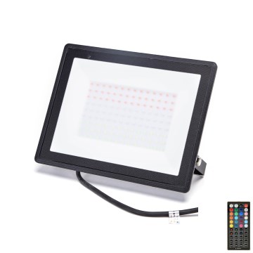 Aigostar - Світлодіодний RGB-прожектор LED/100W/230V IP65 + пульт дистанційного керування