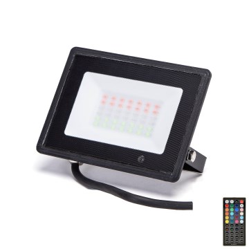 Aigostar - Світлодіодний RGB-прожектор LED/30W/230V IP65 + пульт дистанційного керування