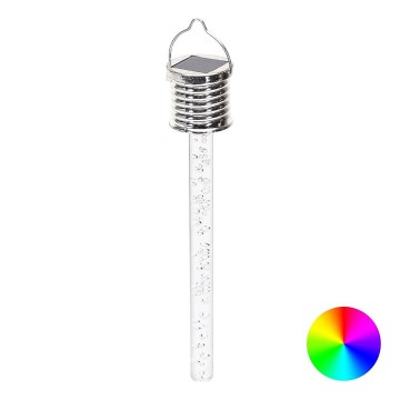 Aigostar - Світлодіодний RGB світильник на сонячній батареї LED/0,006W/1,2V хром IP44