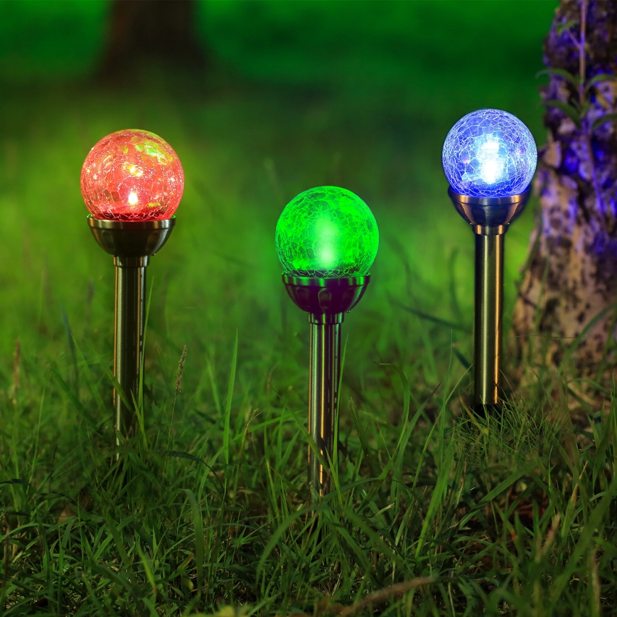Aigostar - Світлодіодний RGB світильник на сонячній батареї LED/0,08W/2V IP44 200 mAh