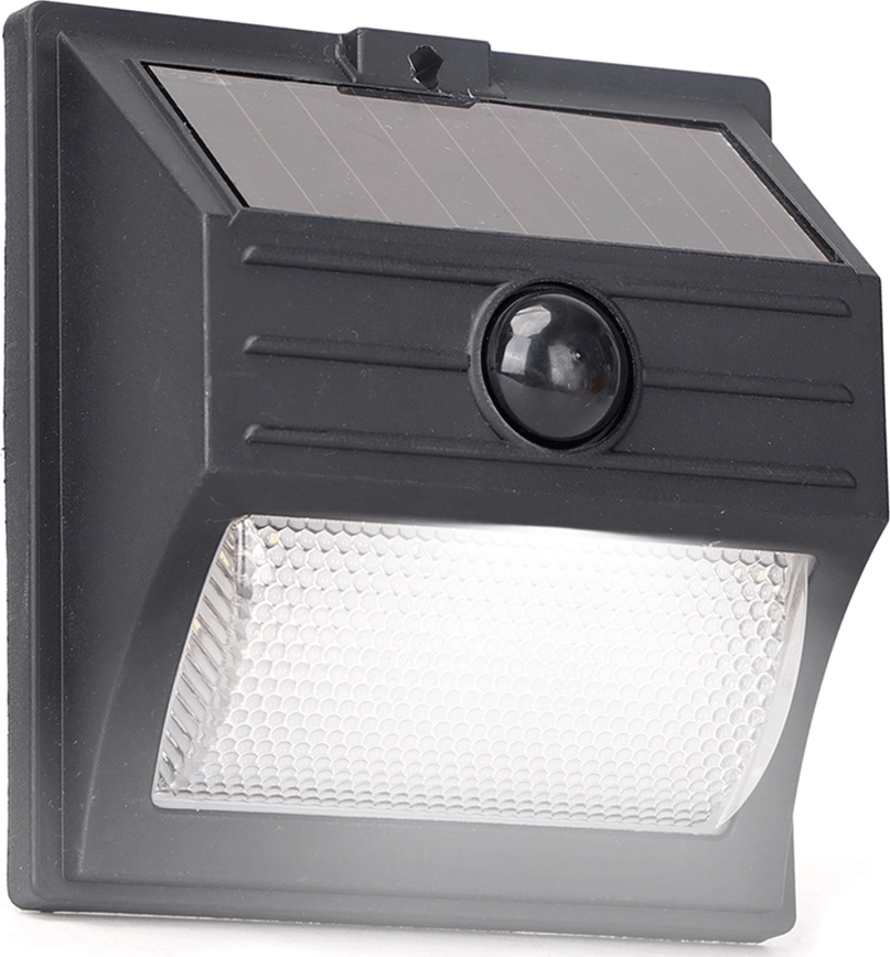 Aigostar - Світлодіодний сонячний світильник з датчиком LED/3,7V 6500K 500 mAh IP65 чорний