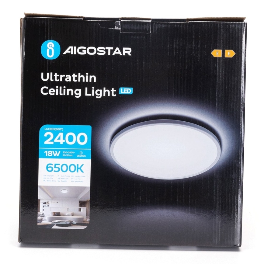 Aigostar - Світлодіодний стельовий світильник для ванної кімнати LED/18W/230V 6500K діаметр 30 см IP44