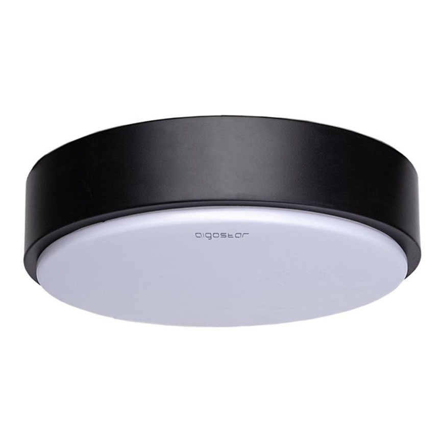 Aigostar - Світлодіодний стельовий світильник LED/12W/230V 3000K діаметр 23 см чорний
