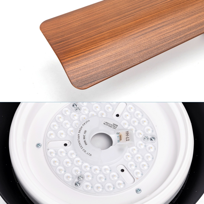 Aigostar - LED Світлодіодний стельовий вентилятор з регулюванням яскравості LED/24W/230V 2700-6500K 132см + пульт дистанційного керування