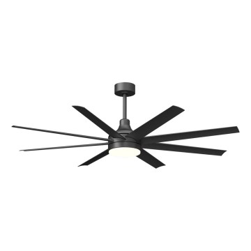 Aigostar - Світлодіодний стельовий вентилятор з регулюванням яскравості LED/24W/230V 2700-6500K 165см чорний + пульт дистанційного керування