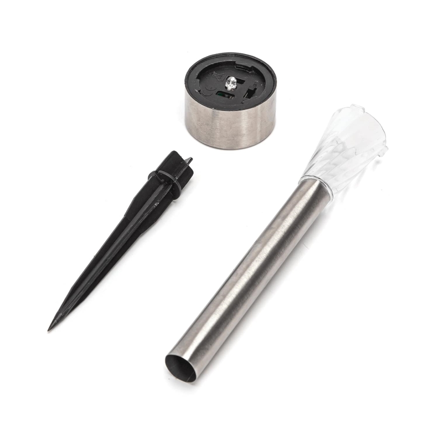 Aigostar - Світлодіодний світильник на сонячній батареї LED/0,006W/1,2V 40 mAh 29,5 см матовий хром 6500K IP44