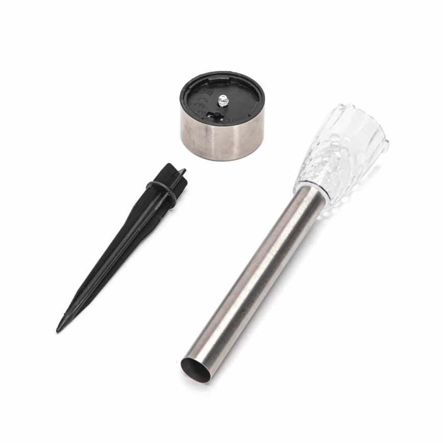 Aigostar - Світлодіодний світильник на сонячній батареї LED/0,006W/1,2V 40 mAh 29,7 см матовий хром 6500K IP44