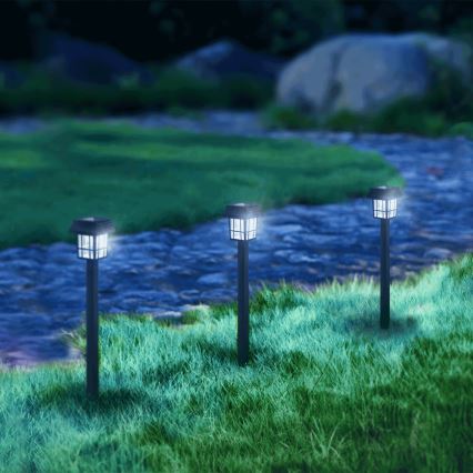 Aigostar - Світлодіодний світильник на сонячній батареї LED/0,006W/1,2V 32 см 40 mAh чорний 6500K IP44