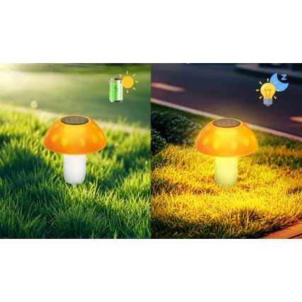 Aigostar - Світлодіодний світильник на сонячній батареї LED/0,024W/1,2V 200 mAh 2700K IP44 hříbek