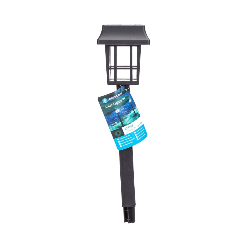 Aigostar - Світлодіодний світильник на сонячній батареї LED/0,006W/1,2V 32 см 40 mAh чорний 6500K IP44