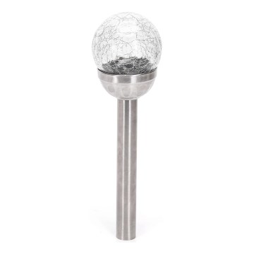 Aigostar - Світлодіодний світильник на сонячній батареї LED/0,006W/1,2V 37,8см матовий хром 2700K IP44