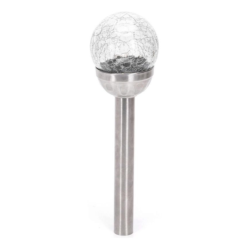 Aigostar - Світлодіодний світильник на сонячній батареї LED/0,006W/1,2V 37,8см матовий хром 2700K IP44