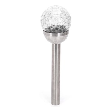 Aigostar - Світлодіодний світильник на сонячній батареї LED/0,006W/1,2V 37,8см матовий хром 6500K IP44
